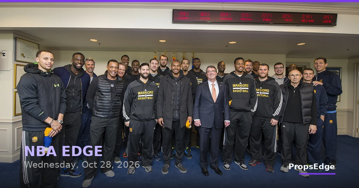 Cover Image for NBA Edge, Wed Oct 28: Five Props From the Streaks and Soft Spots Sheets