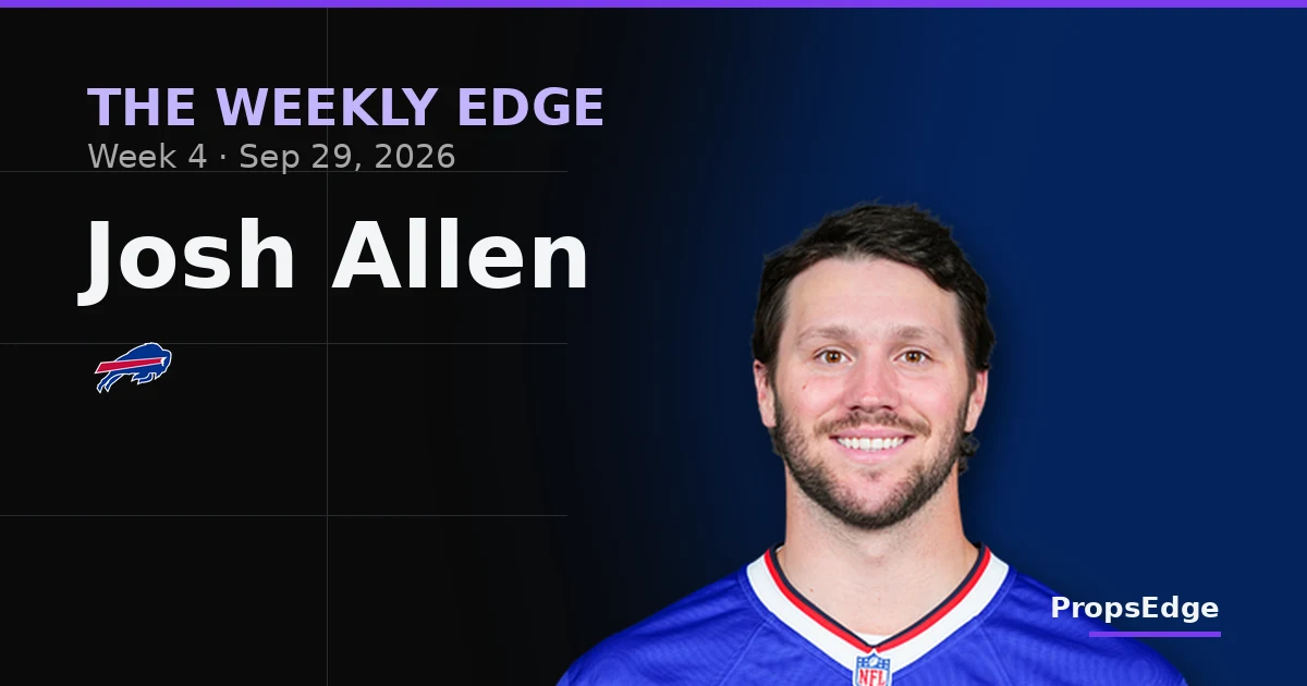 Cover Image for The Weekly Edge, Week 4: Josh Allen, Justin Herbert and a Trey Mcbride price nobody else is paying